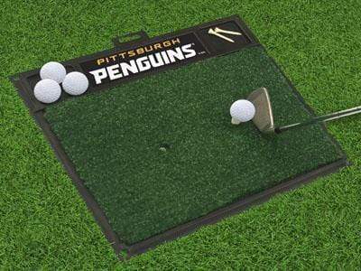 Golf Hitting Mat Golf Accessories NHL Pittsburgh Penguins Golf Hitting Mat 20" x 17" FANMATS