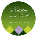 Golf Large Sticker Indigo Blue Gradient (Pack of 1)-Wedding Favor Stationery-Classical Green-JadeMoghul Inc.