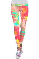 Good Idea Lucy Floral Print Performance Leggings - Women-Good Idea-XS-Pink/Green-JadeMoghul Inc.