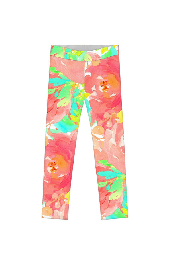 Good Idea Lucy Floral Printed Cute Summer Leggings - Girls-Good Idea-18M/2-Pink/Green-JadeMoghul Inc.