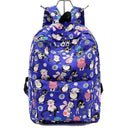 Graffiti Canvas Backpack Students School Bag For Teenage Girls Boys Backpacks Bags Cartoon Printing Rucksack Street Escolar 1065-Blue Cat-JadeMoghul Inc.
