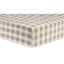 Gray and Cream Buffalo Check Deluxe Flannel Fitted Crib Sheet-PLAID-JadeMoghul Inc.