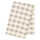 Gray and Cream Buffalo Check Jumbo Deluxe Flannel Swaddle Blanket-GRAY-JadeMoghul Inc.