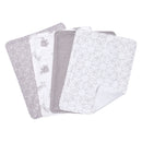 Gray and White Circles 4 Pack Burp Cloth Set-GRAY CRC-JadeMoghul Inc.