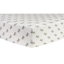 Gray Moose Silhouettes Deluxe Flannel Fitted Crib Sheet-WHIM-U-JadeMoghul Inc.