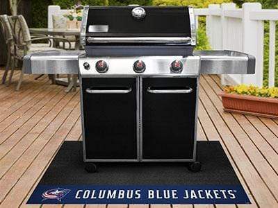 Grill Mat BBQ Accessories NHL Columbus Blue Jackets Grill Tailgate Mat 26"x42" FANMATS