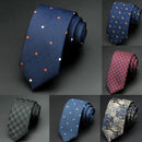 GUSLESON 1200 Needles 6cm Mens Ties New Man Fashion Dot Neckties Corbatas Gravata Jacquard Slim Tie Business Green Tie For Men-1-JadeMoghul Inc.