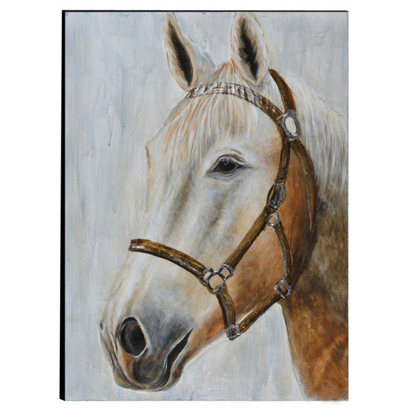 Hand Painted Horse Wooden Wall Art decor, Multicolor-Paintings-Multi-Color-CanvasWoodPigment-JadeMoghul Inc.