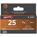 T25 Round Crown Staples, 9/16"; 1,000 pk