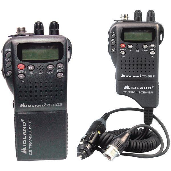 Handheld 40-Channel CB Radio with Weather/All-Hazard Monitor & Mobile Adapter-Radios, Scanners & Accessories-JadeMoghul Inc.