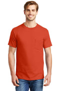 Hanes Beefy-T - 100% Cotton T-Shirt with Pocket 5190-T-shirts-Orange-3XL-JadeMoghul Inc.