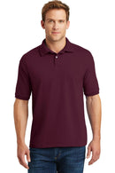 Hanes Ecomart - 5.2-Ounce Jersey Knit Sport Shirt. 054X-Polos/knits-Maroon-3XL-JadeMoghul Inc.