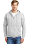 Hanes - Ecomart Full-Zip Hooded Sweatshirt. P180-Sweatshirts/Fleece-Ash-3XL-JadeMoghul Inc.