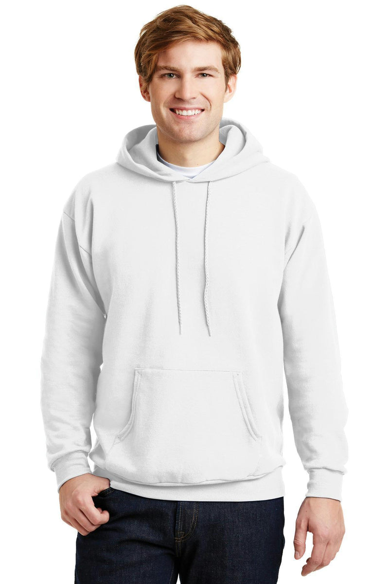 Hanes Ecomart - Pullover Hooded Sweatshirt. P170-Sweatshirts/Fleece-White-2XL-JadeMoghul Inc.