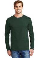 Hanes - Tagless 100% Cotton Long Sleeve T-Shirt. 5586-T-shirts-Deep Forest-3XL-JadeMoghul Inc.