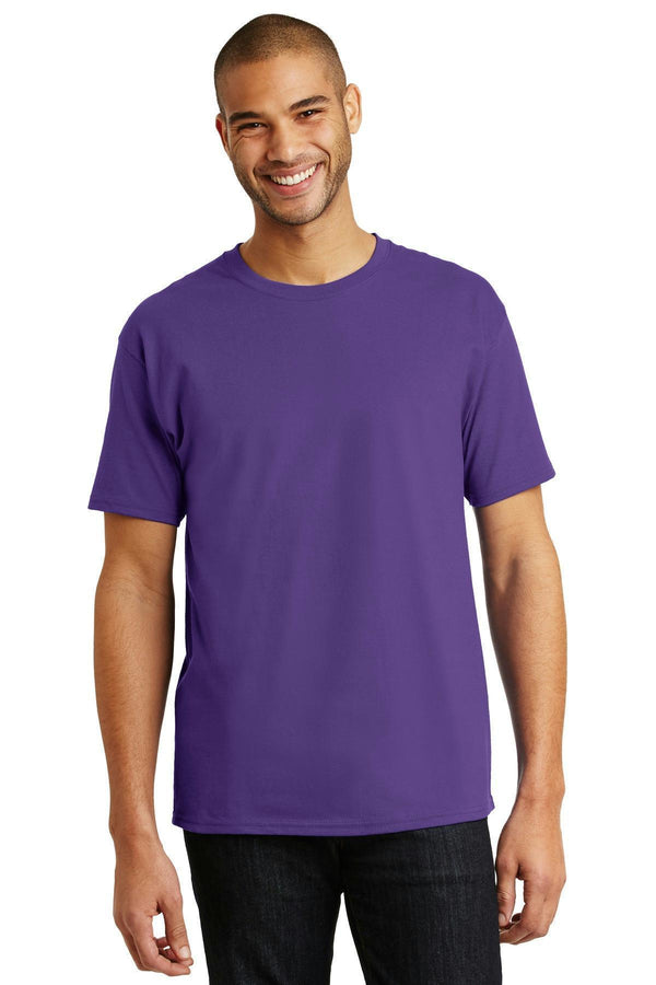 Hanes - Tagless 100% Cotton T-Shirt. 5250-T-shirts-Purple-3XL-JadeMoghul Inc.