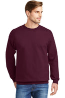 Hanes Ultimate Cotton - Crewneck Sweatshirt. F260-Sweatshirts/Fleece-Maroon-S-JadeMoghul Inc.