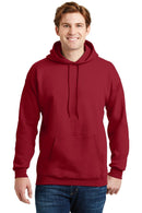 Hanes Ultimate Cotton - Pullover Hooded Sweatshirt. F170-Sweatshirts/Fleece-Deep Red-S-JadeMoghul Inc.