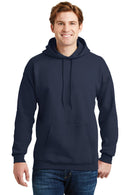Hanes Ultimate Cotton - Pullover Hooded Sweatshirt. F170-Sweatshirts/Fleece-Navy-S-JadeMoghul Inc.