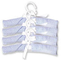 Hangers - 4 Pack Blue Gingham Seersucker-SRS-B-JadeMoghul Inc.