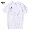HanHent Funny T shirts Men Summer Fashion Climb To The Moon Printed Tshirt Casual Short Sleeve O-neck T-shirt Cotton Tops Tees-TH5395White-US SIZE S-JadeMoghul Inc.