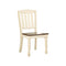 Harrisburg Cottage Side Chair, White & Cherry Finish, Set Of 2-Armchairs and Accent Chairs-White & cherry-Wood-JadeMoghul Inc.