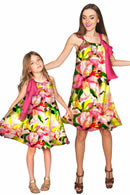 Havana Flash Melody Chiffon Fancy Floral Dress - Girls-Havana Flash-18M/2-Green/Pink/Yellow-JadeMoghul Inc.