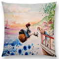 Hayao Miyazaki Works Watercolor Totoro Howl's Moving Castle Spirited Away Castle In The Sky Cushion Sofa Throw Pillow-a016623-45x45cm No Filling-JadeMoghul Inc.
