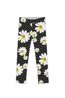 He Loves Me Lucy Black Daisy Flower Print Legging - Girls-He Loves Me-18M/2-Black/White-JadeMoghul Inc.