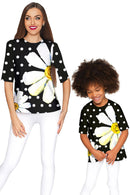 He Loves Me Sophia Black Dressy Evening Top - Women-He Loves Me-XS-Black/White-JadeMoghul Inc.