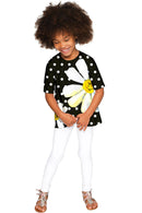 He Loves Me Sophia Elbow Sleeve Party Top - Mommy & Me-He Loves Me-18M/2-Black/White-JadeMoghul Inc.