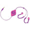 Headphones & Headsets Retractable Sports Wrap Earbuds (Neon Pink/Purple) Petra Industries