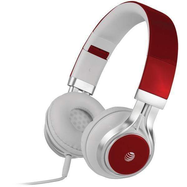 Headphones & Headsets Stereo Over-Ear Headphones with Microphone (Red) Petra Industries