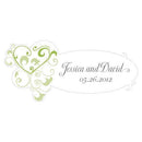 Heart Filigree Large Cling Grass Green (Pack of 1)-Wedding Signs-Ruby-JadeMoghul Inc.