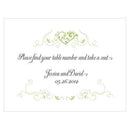 Heart Filigree Note Card Grass Green (Pack of 1)-Table Planning Accessories-Daiquiri Green-JadeMoghul Inc.
