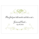 Heart Filigree Note Card Grass Green (Pack of 1)-Table Planning Accessories-Dark Pink-JadeMoghul Inc.