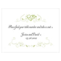 Heart Filigree Note Card Grass Green (Pack of 1)-Table Planning Accessories-Pecan Brown-JadeMoghul Inc.