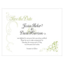 Heart Filigree Save The Date Card Grass Green (Pack of 1)-Weddingstar-Black-JadeMoghul Inc.