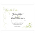 Heart Filigree Save The Date Card Grass Green (Pack of 1)-Weddingstar-Pecan Brown-JadeMoghul Inc.