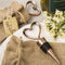 Heart shaped metal bottle stopper in a Copper plated finish in a burlap bag-Favors by Theme-JadeMoghul Inc.