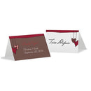 Heart Strings Place Card With Fold Vintage Pink (Pack of 1)-Table Planning Accessories-Ruby-JadeMoghul Inc.