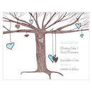 Heart Strings Save The Date Card Vintage Pink (Pack of 1)-Weddingstar-Aqua Blue-JadeMoghul Inc.