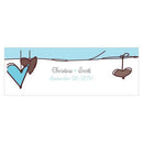 Heart Strings Small Rectangular Tag Vintage Pink (Pack of 1)-Wedding Favor Stationery-Aqua Blue-JadeMoghul Inc.