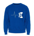 Heartbeat Of Game Sweatshirt - Men Funny Gaming Hoodie Sweatshirt-Blue-S-JadeMoghul Inc.