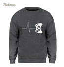 Heartbeat Of Game Sweatshirt - Men Funny Gaming Hoodie Sweatshirt-Dark Gray-S-JadeMoghul Inc.