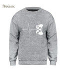 Heartbeat Of Game Sweatshirt - Men Funny Gaming Hoodie Sweatshirt-Gray-S-JadeMoghul Inc.