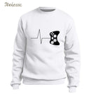 Heartbeat Of Game Sweatshirt - Men Funny Gaming Hoodie Sweatshirt-White-S-JadeMoghul Inc.