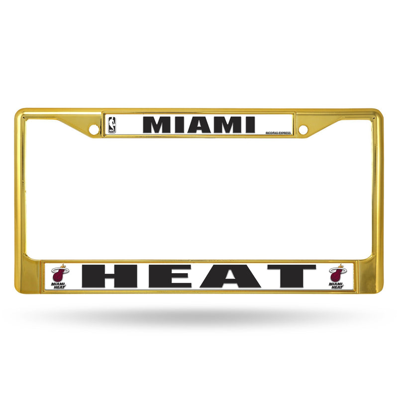 Car License Plate Frame Heat Colored Chrome Frame Secondary Gold
