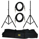Heavy-Duty Pro Audio Speaker Stand & 1/4'' Cable Kit-Speakers & Accessories-JadeMoghul Inc.