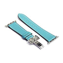 Herm Logo Leather Single Tour Deployment Buckle Watch Band for Apple Watch Series 6 5 4 3 2 144MM 40MM Strap for iWatch Bracelet JadeMoghul Inc.